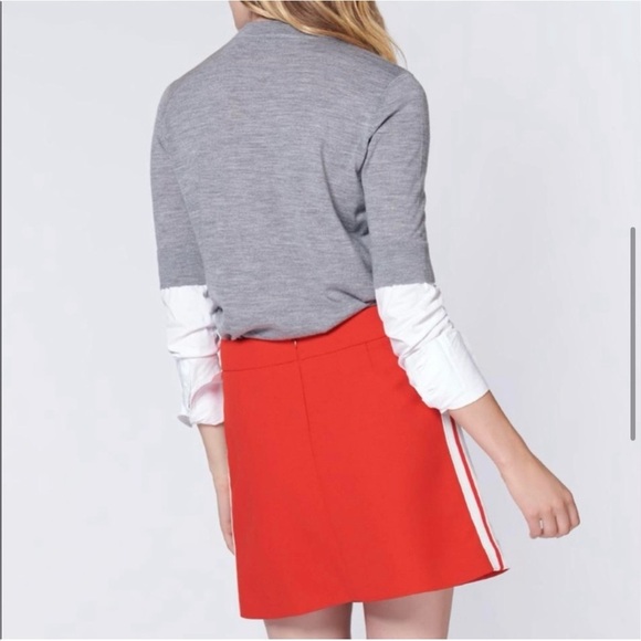New! Veronica Beard Racer Stripe Mini Red Skirt ❤️ size 2 - Picture 3 of 9